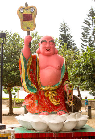 Tin Hau is the patron saint of seafarers in Hong kongの写真素材