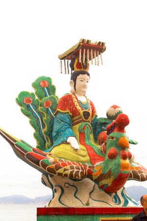 Queen of the Sea Statue, Tin Hau Temple, Repulse Bay, Hong Kongの写真素材