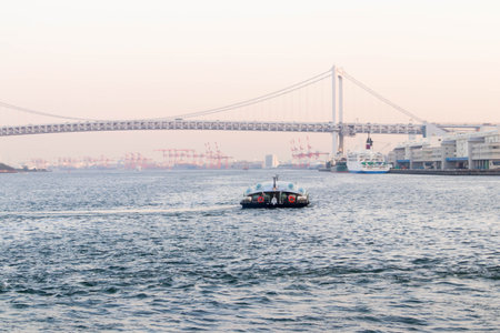 Big Single boat at sumida river viewpoint in tokyoのeditorial素材