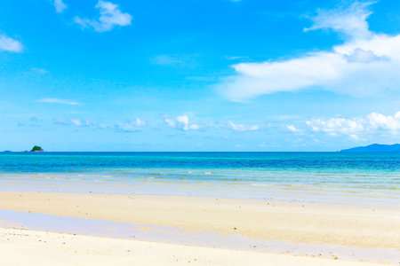Landscape blue sky and blue sea in thailandの写真素材