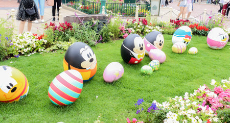HONGKONG, HONGKONG - 30 March 2019 Close up of Fancy egg in hong kong disneyland on 30 March, 2019のeditorial素材