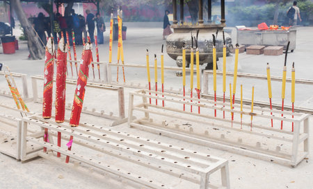 NGONG PING, HONGKONG - 29 March 2019 Closeup of Big incense at Ngong Ping village on 29 March, 2019のeditorial素材
