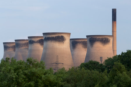 Ferrybridge Power station in Yorkshire,Englandのeditorial素材