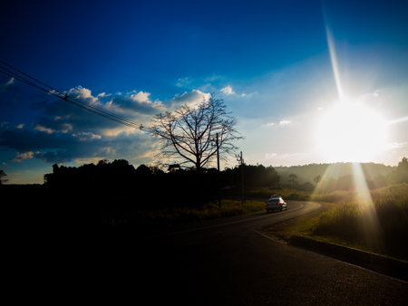 sunsets at khaoyaiの写真素材