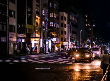 Kyoto at nightのeditorial素材