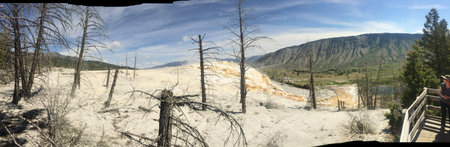 Mommoth Hot Springsの写真素材