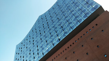 Elbphilharmonie in Hamburg, Germanyの写真素材