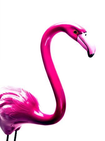 Flamingo on whiteの写真素材