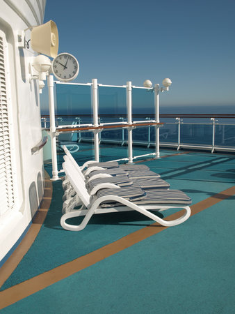 Cruise Ship Deckの写真素材