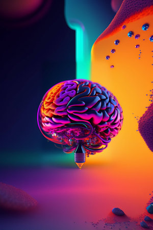 3d illustration of abstract geometric composition,digital art works. 3d rendering.