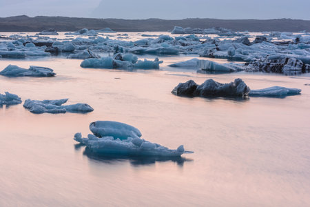 Blocks of ice in the Arcticの写真素材