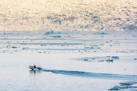 Recording the thaw in the Arcticの写真素材