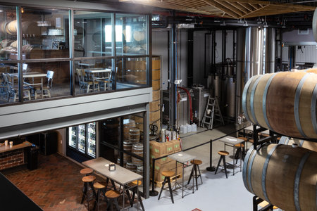 Bourbon barrel aging of beerの写真素材