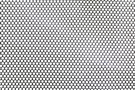 Metallic net isolated on white background
