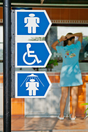 Signposts for womanの写真素材