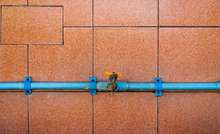 Public utility in bathroom of urban Thailandの写真素材