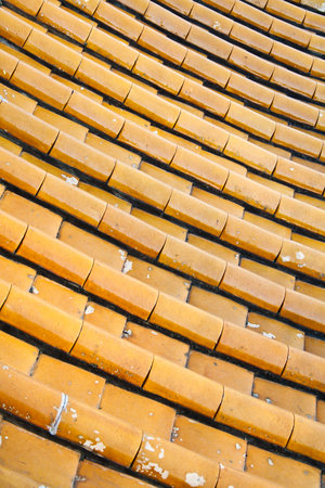 Orange ceramic roof pattern
