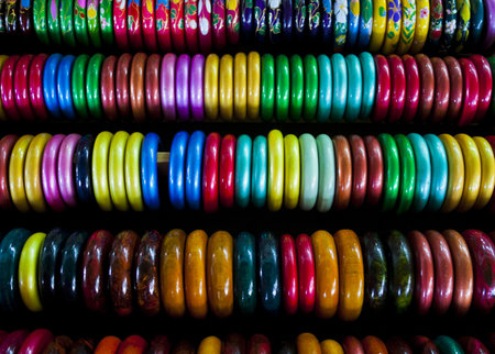 Colorful of bracelet used for the wristの写真素材