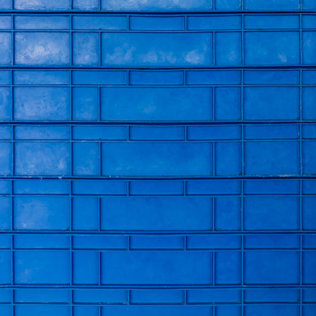 Blue pattern of side view of plastic boxの写真素材