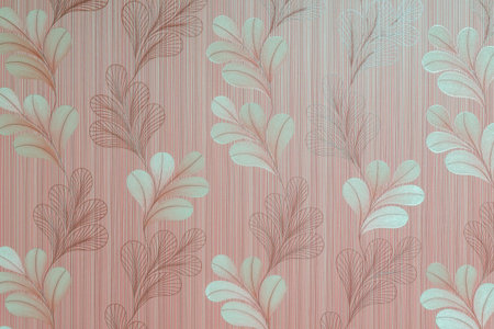 Foliage wallpaper made with textile fabrics