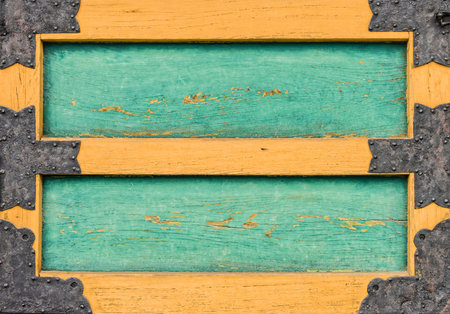 A vintage wooden wall decorated in Korea styleの写真素材