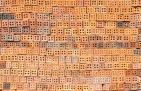 Pile of bricks for construction workの写真素材