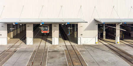 Train depot for train preventive maintenanceの写真素材