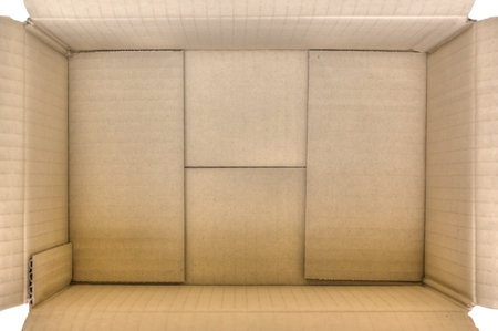 Open brown paper box
