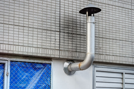 A chimney provides ventilation for hot flue gases to the outside of a building