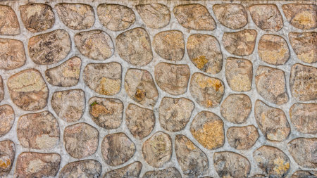 Design on concrete wall with cement mortarの写真素材