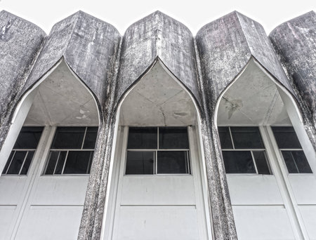 An abandoned buildings in urban area of Thailandの写真素材