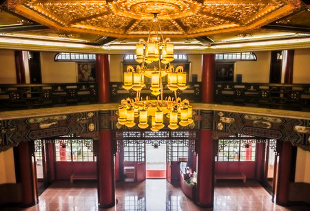 A vintage electrical chandelier in Memorial Hall of former president Dr.Sun Yat-senのeditorial素材