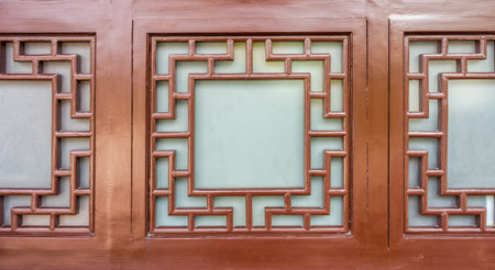 The carpentry art of Chinese design for interior decorationの写真素材