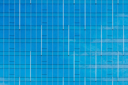 Glass walls of new modern office buildingの写真素材