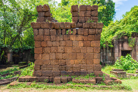 Western Library of Prasat Ta Muean Thom. It is an Ancient Khmer temple in Surin province, Thailand, Southeast Asia.の写真素材