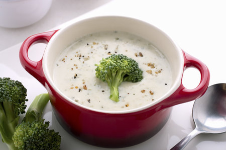 This delicious broccoli cream soup is  so easy to make の写真素材