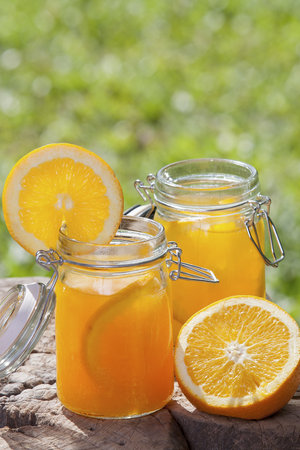 Orange juice for a Country Home party の写真素材