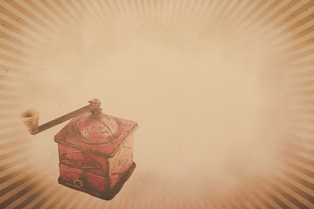 Vintage  coffee grinder background with copy space  horizontal の写真素材
