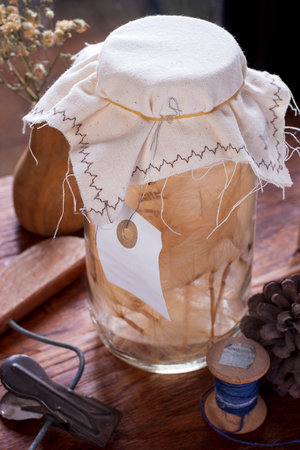 Jar for home decoration Made from natural materialsの写真素材