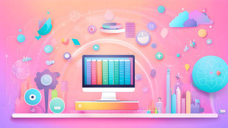 Flat design modern vector illustration concept of online education and learning.の素材