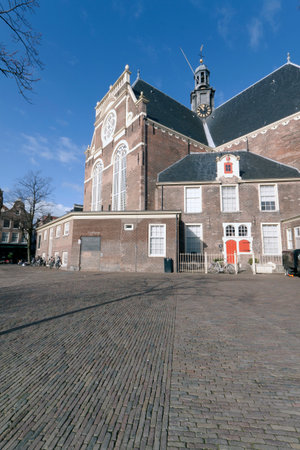 The North Market is a square in the Jordaan in Amsterdam. It lies on the Prinsengracht near Westerstraat. On the square is the Noorderkerk.のeditorial素材