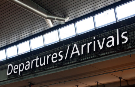 Amsterdamnetherlandsmay 12 2015: Departure ARRIVEL sign at Schiphol Airport Amsterdam Leading People to Their desitinationのeditorial素材