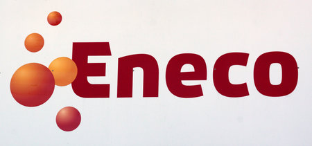 Amsterdam,netherlands-july 21, 2015: Logo of Eneco's energy company located in Amsterdam