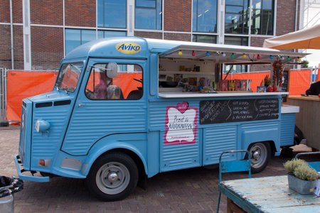 Amsterdam , Netherlands-july 31, 2015: Citroen HY food truck at a festival in Amsterdamのeditorial素材