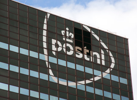 the hague, Netherlands-september 26, 2015: head office of post nl in the Hague Hollandのeditorial素材