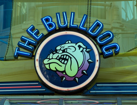 Amsterdam, Netherlands-october 10, 2015: bulldog coffee shop in Amsterdamのeditorial素材