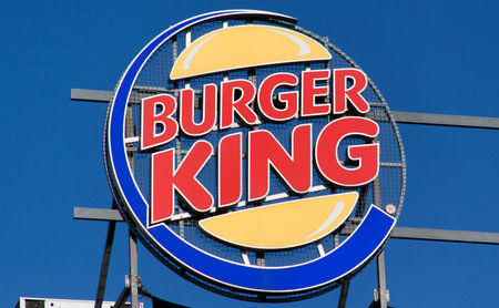 Amsterdam, Netherlands-october 10, 2015: Logo burger king on top of a restaurantのeditorial素材