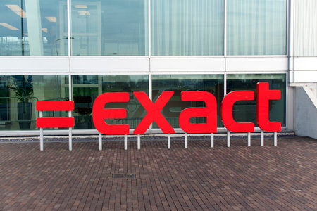 Amsterdam, Netherlands-december 17, 2015: Exact Holding B.V. is a company that develops software focused on supporting companies, especially SMEs. this office is located in amsterdamのeditorial素材