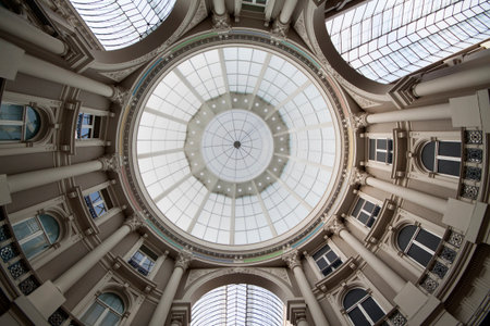 the hague, Netherlands-january 26, 2016: Passage in The Hague is the oldest shopping center in the Netherlands, this is the roof of the passageのeditorial素材