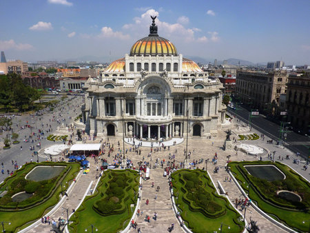The Bellas Artes Museum and Opera House in Mexico Cityのeditorial素材